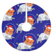 Astronaut kat lelijke kerstman kerstboom rok (Voorkant)