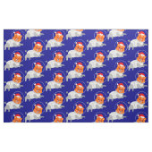 Astronaut kat lelijke kerstman stof (Fat Quarter)
