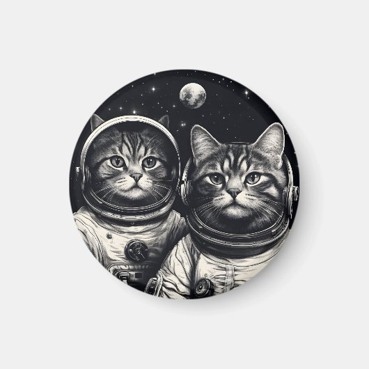 Astronaut kat magneet (Voorkant)