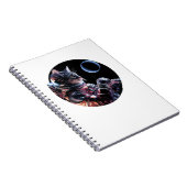 Astronaut kat met planeet notitieboek (Rechterzijde)