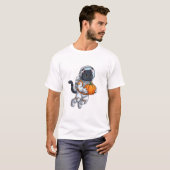 Astronaut Kat met Pompoen T-shirt (Voorkant volledig)