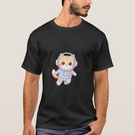 Astronaut Kat - Mooie Ruimte Kitten T-Shirt (Voorkant)