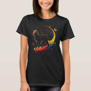 Astronaut Kat of Grappige Galaxy Kat op Ruimte Kat T-shirt