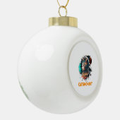 Astronaut kat of ruimtekat keramische bal ornament (Links)