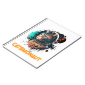 Astronaut kat of ruimtekat notitieboek (Linkerzijde)