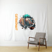 Astronaut kat of ruimtekat wandkleed (In Situ (horizontaal))