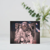 ASTRONAUT KAT RUIMTE ANSICHTKAART BRIEFKAART (Staand voorkant)