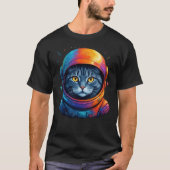 Astronaut Kat Ruimte Grappige Kat Liefhebber T-shirt (Voorkant)