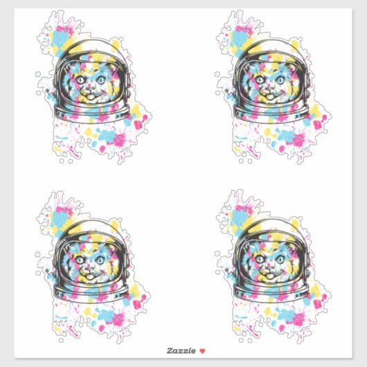 Astronaut Kat Sticker (Vel)