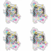 Astronaut Kat Sticker (Voorkant)
