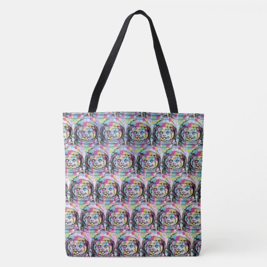 Astronaut Kat Tote Bag (Voorkant)