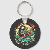 Astronaut Kerstmis Kerstmis Ruimte Gift Sleutelhanger (Voorkant)