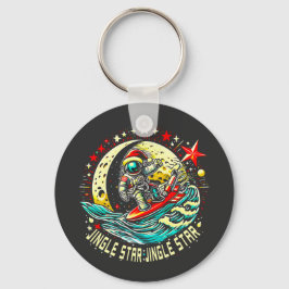 Astronaut Kerstmis Kerstmis Ruimte Gift Sleutelhanger
