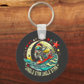 Astronaut Kerstmis Kerstmis Ruimte Gift Sleutelhanger (Voorkant)