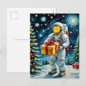 Astronaut Kerstviering Feestdagenkaart (Voorkant / Achterkant)