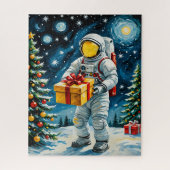 Astronaut Kerstviering Legpuzzel (Verticaal)