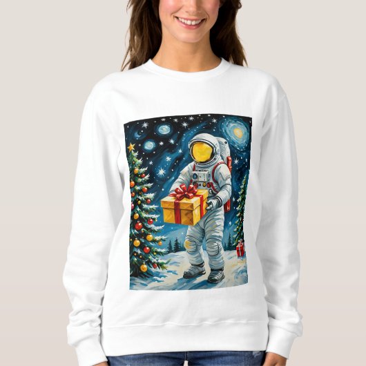 Astronaut Kerstviering Trui (Voorkant)