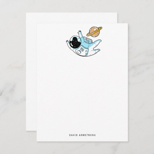 Astronaut Kind Notitiekaartje (Voorkant / Achterkant)
