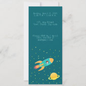 Astronaut kind op het verjaardagsfeestje van de ma kaart (Achterkant)