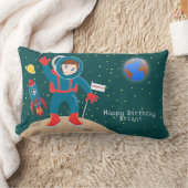 Astronaut kind op het verjaardagsfeestje van de ma kussen (Deken)