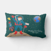 Astronaut kind op het verjaardagsfeestje van de ma kussen (Achterkant)