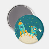 Astronaut kind op het verjaardagsfeestje van de ma magneet (Voorkant / Achterkant)