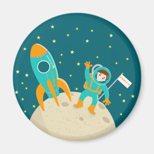 Astronaut kind op het verjaardagsfeestje van de ma magneet