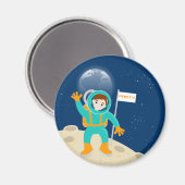 Astronaut kind op het verjaardagsfeestje van de ma magneet (Voorkant / Achterkant)