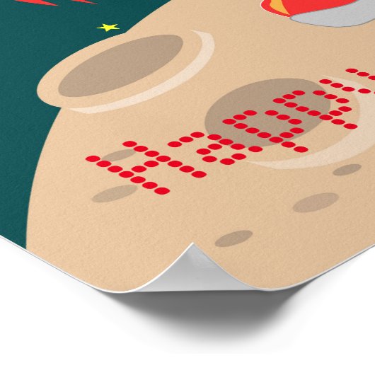 Astronaut kind op het verjaardagsfeestje van de ma poster (Hoek)