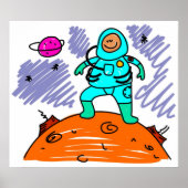 Astronaut Kind Poster (Voorkant)