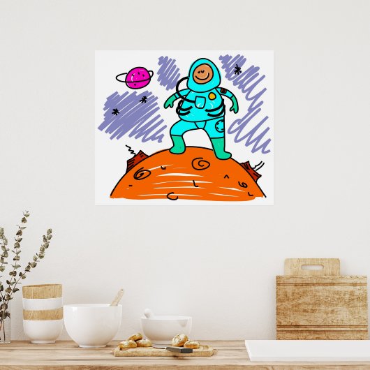 Astronaut Kind Poster (Keuken)