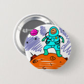 Astronaut Kind Ronde Button 5,7 Cm (Voorkant /achterkant)
