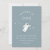Astronaut Kinder Ruimte Verjaardagsfeestje Uitnodi Kaart (Voorkant)