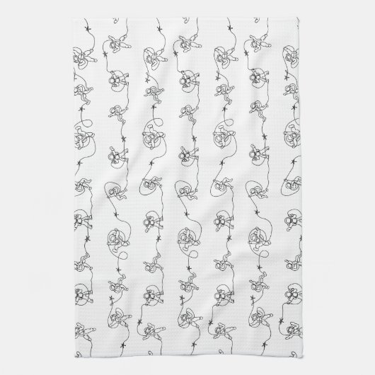 Astronaut Kitchen Towel Theedoek (Verticaal)