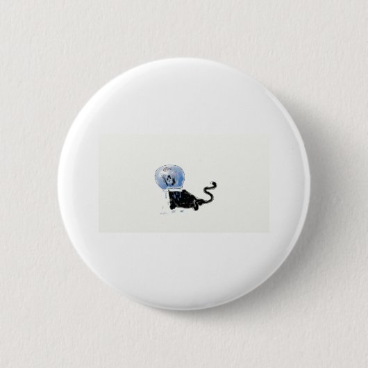 astronaut kitteh ronde button 5,7 cm (Voorkant)