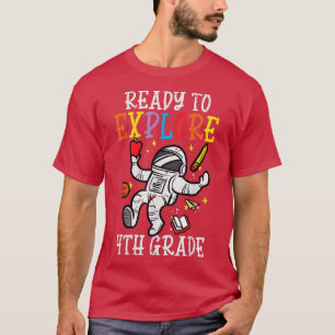 Astronaut klaar voor onderzoek vierde graad t-shirt