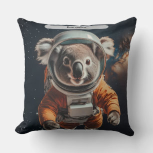 Astronaut Koala Ruimte Surreal Dier Aangepast Kussen
