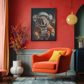 Astronaut Koala Ruimtekinderdagverblijf Poster