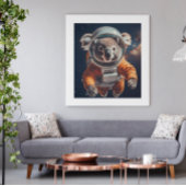Astronaut Koala Ruimtekinderkamer Poster
