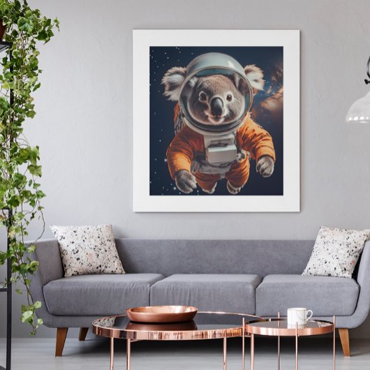 Astronaut Koala Ruimtekinderkamer Poster