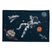 Astronaut koelt in de ruimte kussensloop (Achterkant-Links)