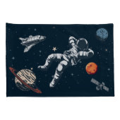 Astronaut koelt in de ruimte kussensloop (Achterkant-Rechts)