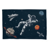 Astronaut koelt in de ruimte kussensloop (Voorkant-Links)