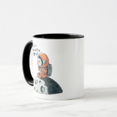 ASTRONAUT KOFFIE IN DE RUIMTE MOK (Voorkant links)
