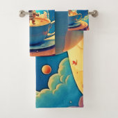 Astronaut Koffie Ruimte Kunst Bad Handdoek (Insitu)