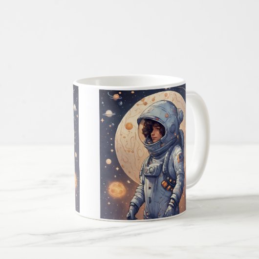 astronaut koffiemok (Voorkant rechts)