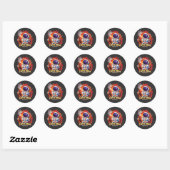 Astronaut koffiepauze ronde sticker (Vel)