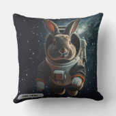 Astronaut Konijn Ruimtesurrealisme Dier Aangepast Kussen (Achterkant)