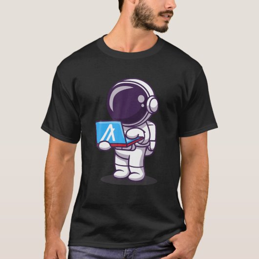 Astronaut koopt kaartje naar de maan met ALGO-algo T-shirt (Voorkant)