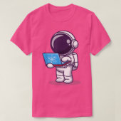 Astronaut koopt ticket naar de maan met ATOM Cosm T-shirt (Design voorkant)